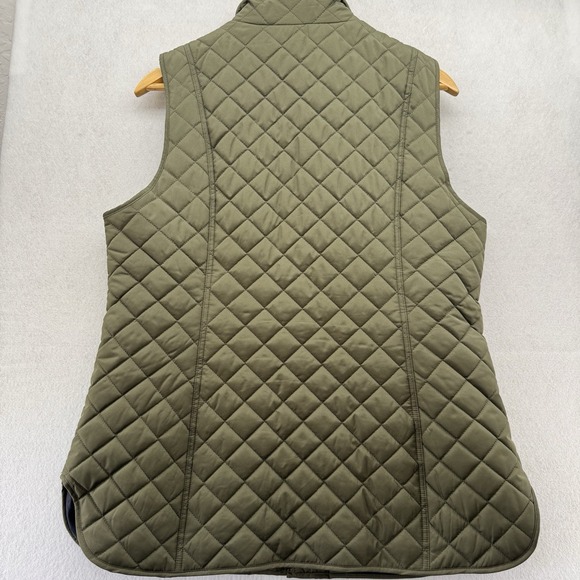 Tommy Hilfiger Women's Army Green Quilted Front Zip Vest Size L Thyme Outdoors - Picture 4 of 11